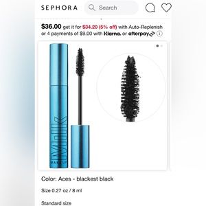 BNIB KUSH Waterproof black Mascara